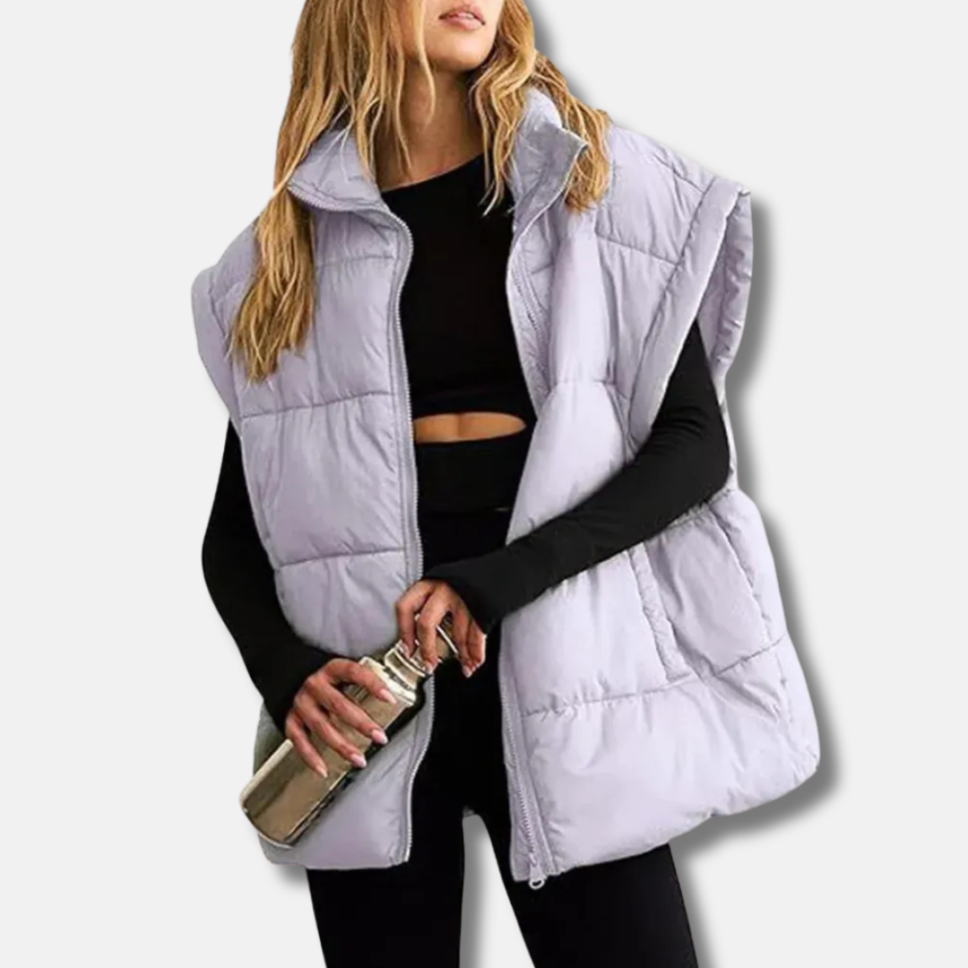 Quilted Insulated Relaxed Fit Puffer Vest 