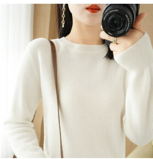 Long Sleeve Solid Color Pullover Sweater