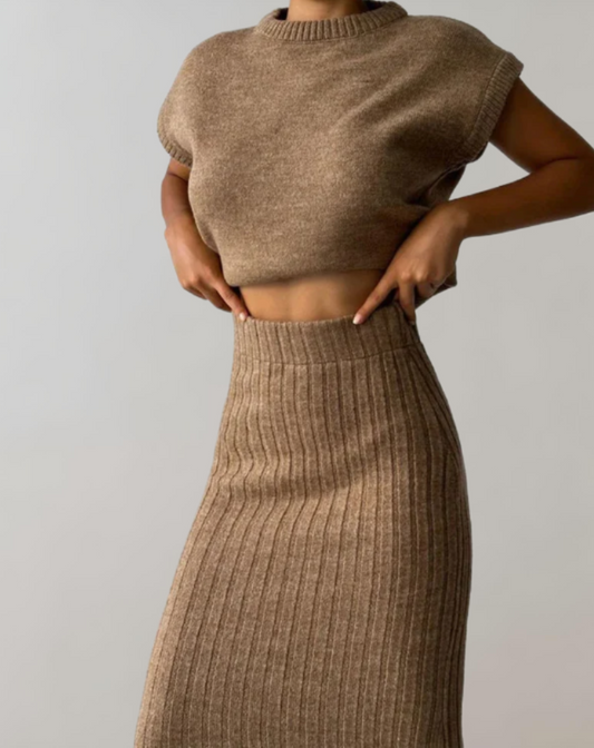 Modern Knitted Two Piece Set