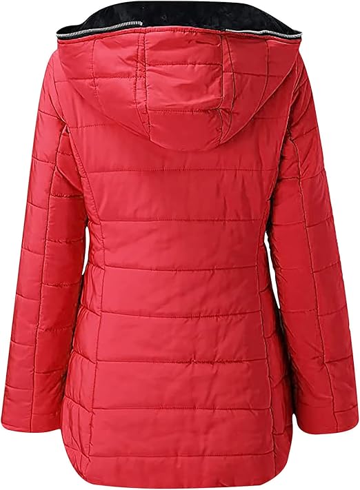 Women's hooded padded jacket with  lining