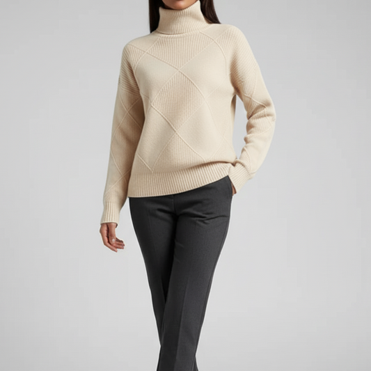Solid Color Knitted Pullover Sweater