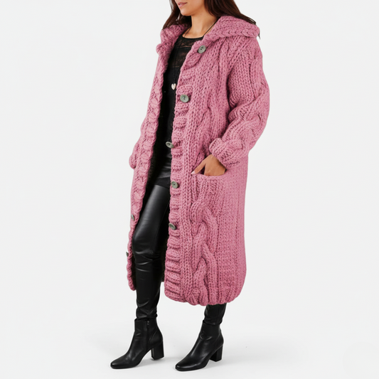 Warm Single-Breasted Cardigan With Pockets