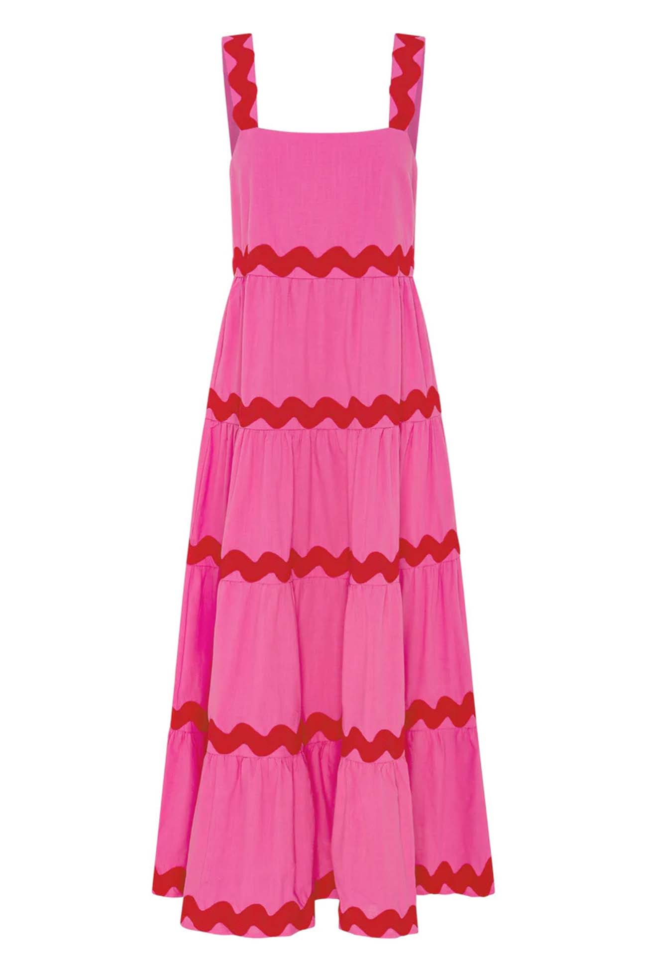 Women's Maxi Dress - Tiered Flowing Fit - Sleeveless Lightweight Casual Wear