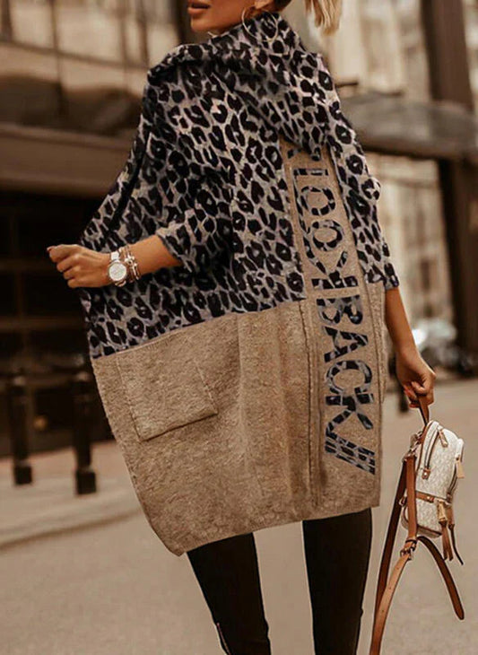 Loose Hooded Casual Coat