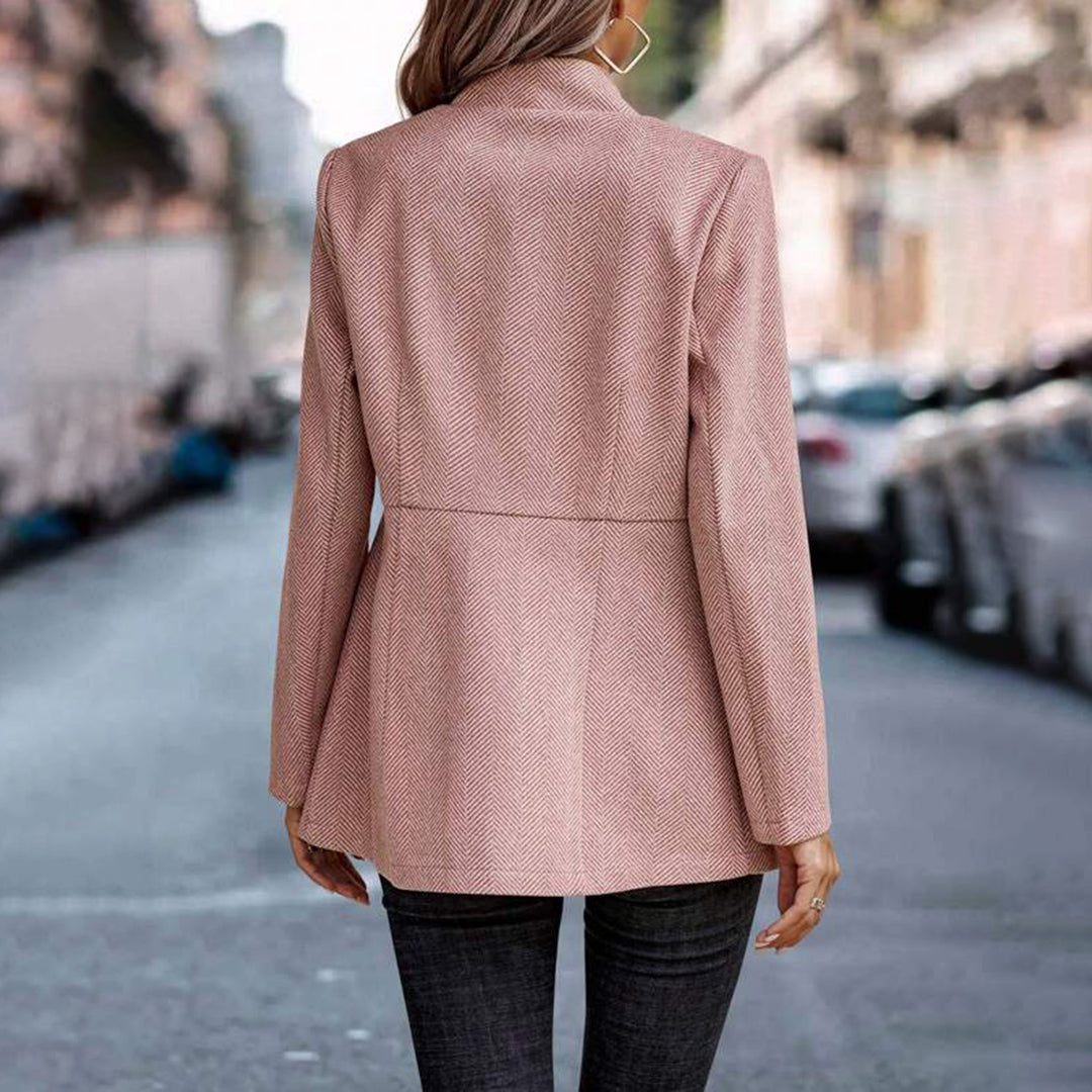 Simple fashion casual solid color cardigan jacket for women