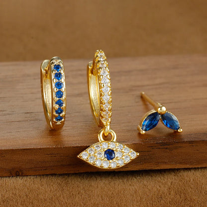 Women's Hoop Earrings - Elegant Dangle Charm - Gemstone Accent - Trendy & Chic