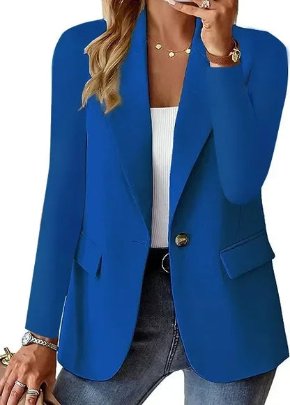 Elegant women's slim long sleeve blazer