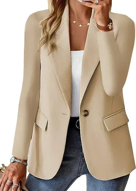 Elegant women's slim long sleeve blazer