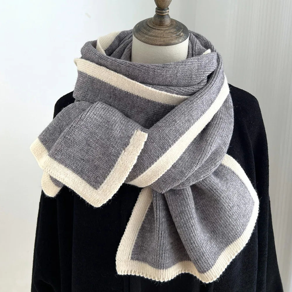 Isla Oversized Scarf | Striped Long Bordered Scarf