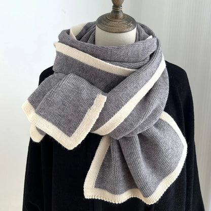 Isla Oversized Scarf | Striped Long Bordered Scarf