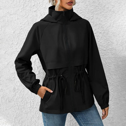 Stylish hooded utility jacket for women