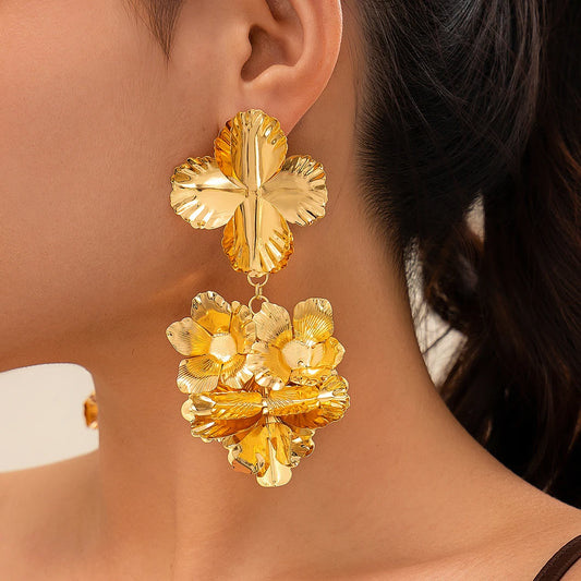 Floral Drop Petal Earrings