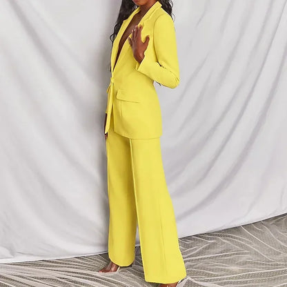 Women's urban elegant blazer two-piece set