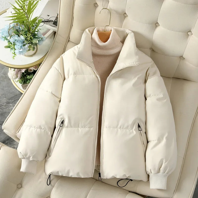 Women's autumn/winter stand collar puffer jacket