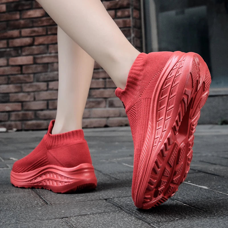 Breathable Knit Lightweight Slip-On Sneakers