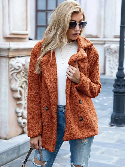 Women's oversized teddy coat