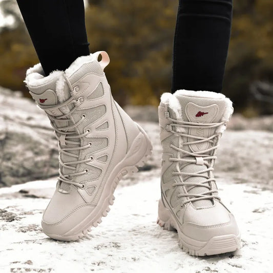 Waterproof Non-Slip Fur Trim Snow Boots