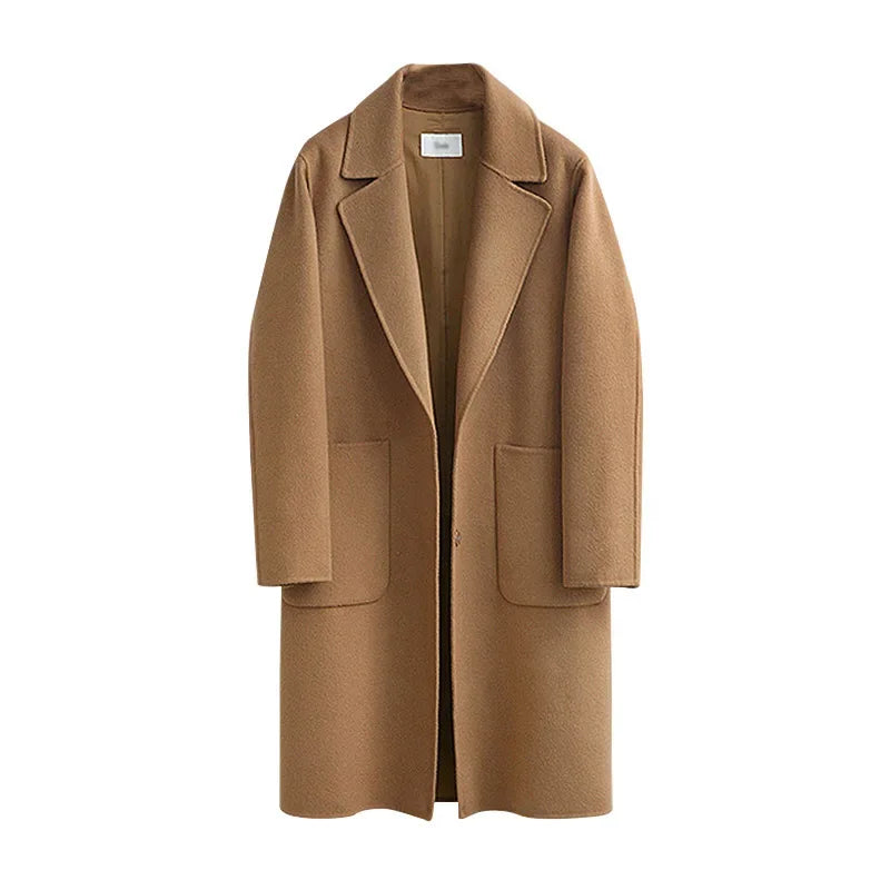 Cocoon-Shaped Wool Coat