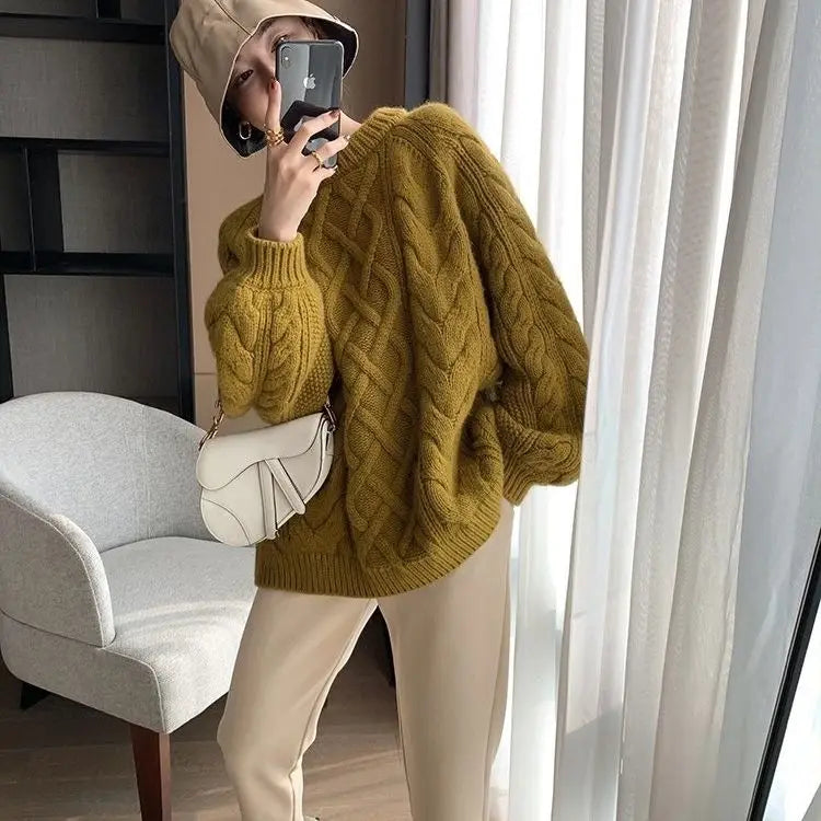 Women’s knitted autumn turtleneck sweater