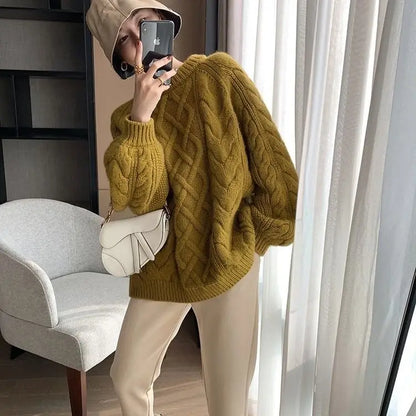 Women’s knitted autumn turtleneck sweater