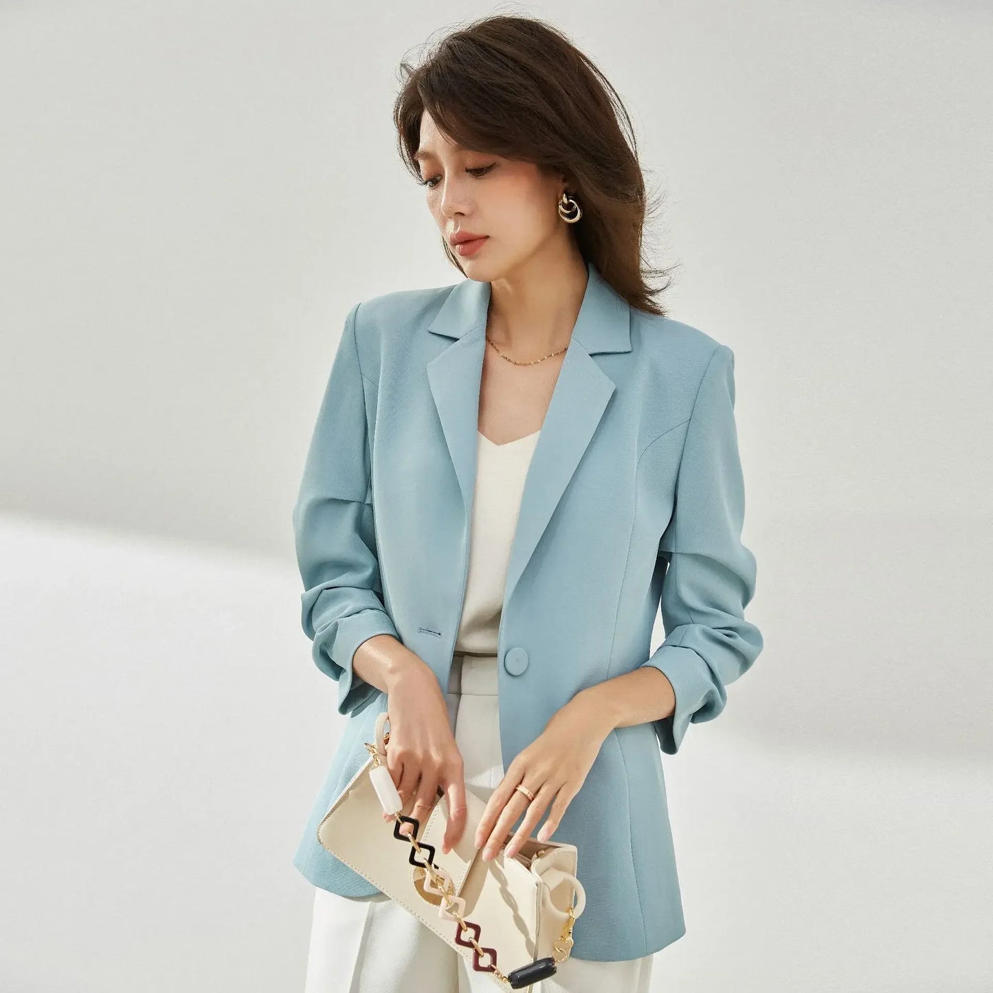 Women's autumn slim-fit lapel blazer