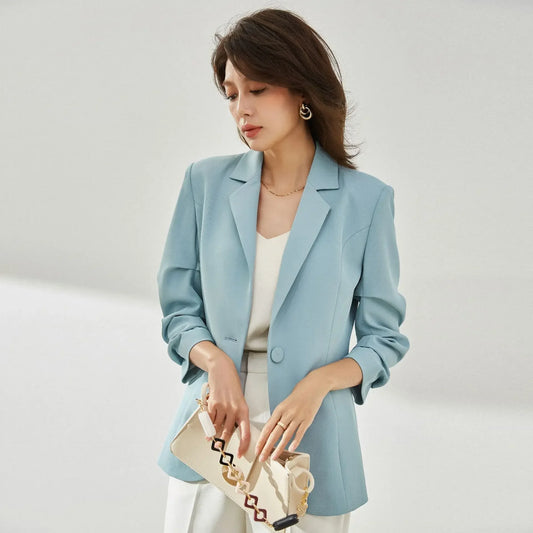 Slim-Fit Autumn Lapel Blazer