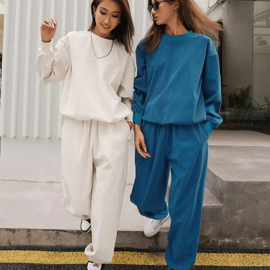 Athleisure Matching Sweater and Pants Set