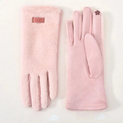 Isabella Fitted Gloves | Furry Touchscreen Gloves