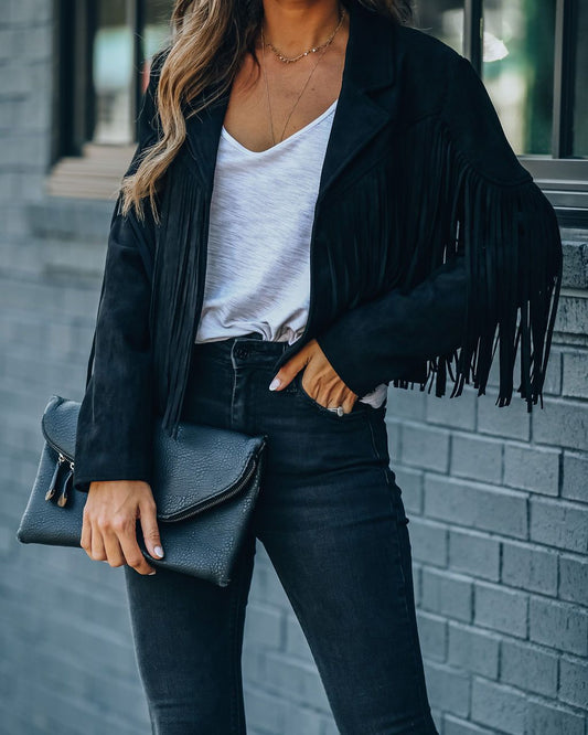 Slim Fit Tassel Autumn Jacket