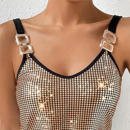 Women's chain strap camisole top