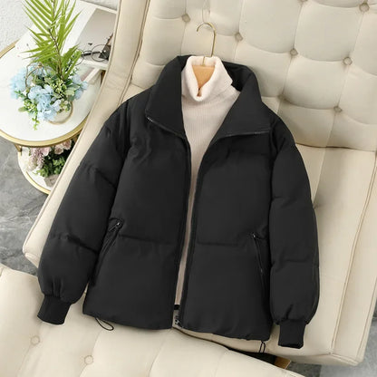 Women's autumn/winter stand collar puffer jacket