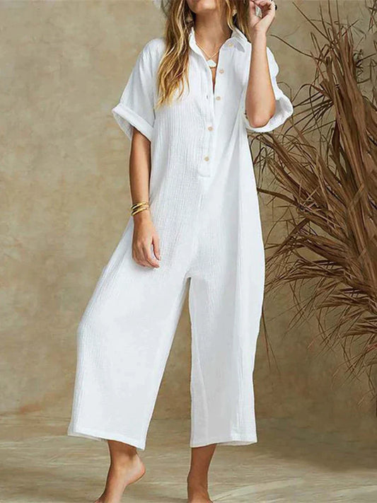 Breathable Lightweight Relaxed Fit Jumpsuit 