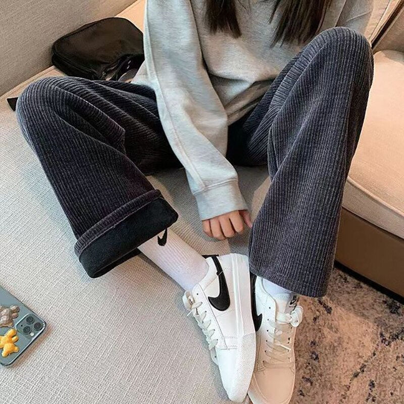 Women's winter warm plush pants