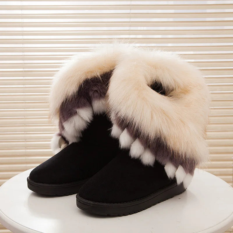 Women's super soft faux fur winter boots