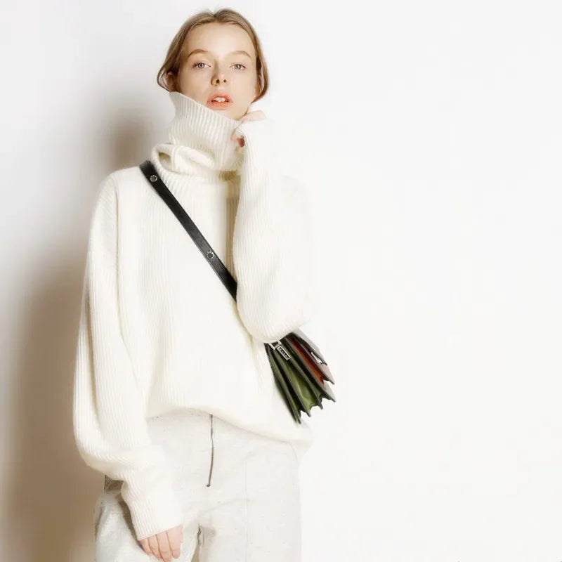 Oversized Knitted Turtleneck Sweater