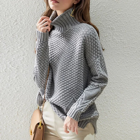 Thickened Loose-Fit Knitted Winter Sweater Top