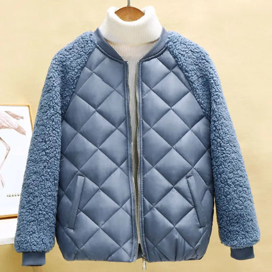 Loose Fit Lightweight Faux Lamb Wool Jacket