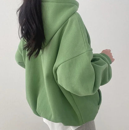 Women’s Oversized Hoodie – Cotton Blend – Relaxed Fit – Kangaroo Pocket – Drawstring Hood