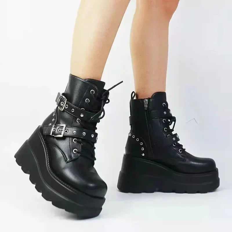 Women's effortless gothic elegance ankle boots