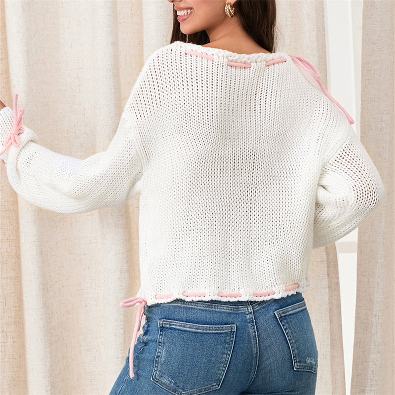 Hand-woven Knitted Loose Fit Sweater