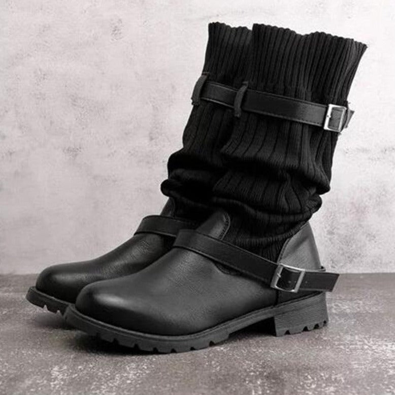 Women's wool leather boots