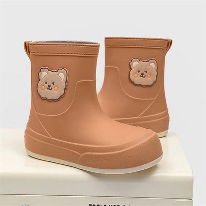 Women’s Rubber Boots – Waterproof Ankle Length – Bear Design – Easy Pull-On Fit