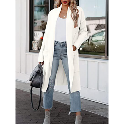Women's casual warm long coat jacket