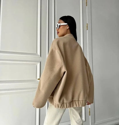 Loose bomber jacket for women