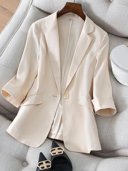 Women's double-breasted blazer with button detailing