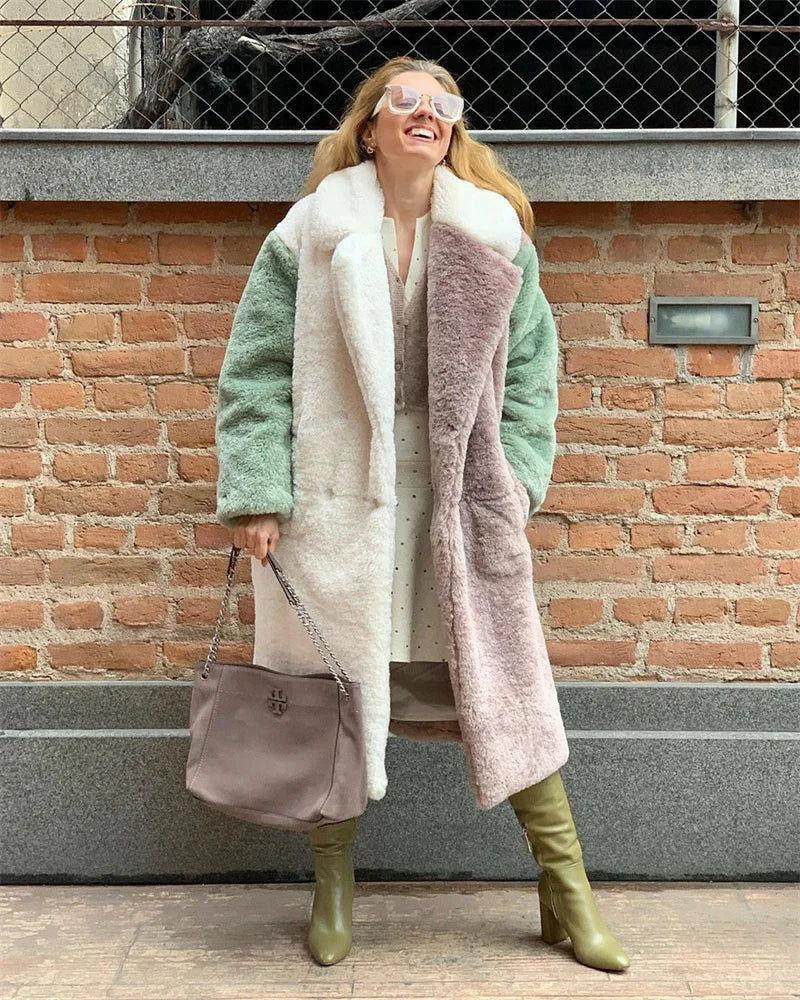 Women's winter warm fur coat