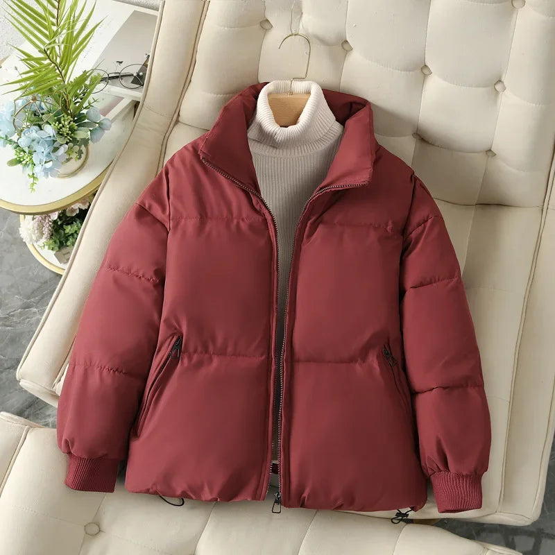 Women's autumn/winter stand collar puffer jacket