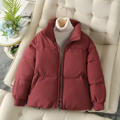 Women's autumn/winter stand collar puffer jacket