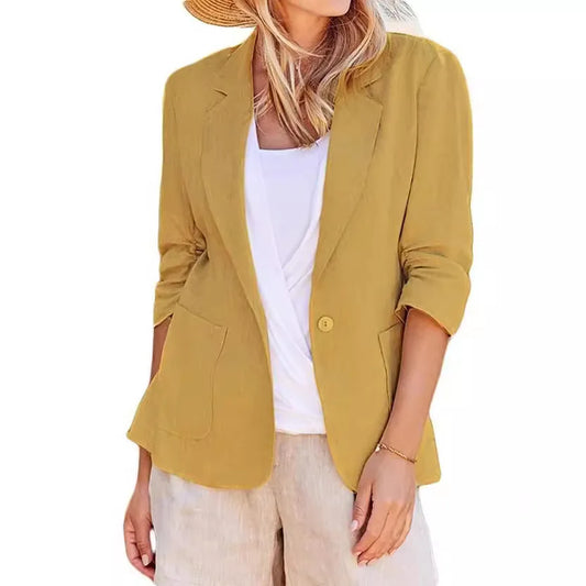 Loose Fit Solid Color Suit
