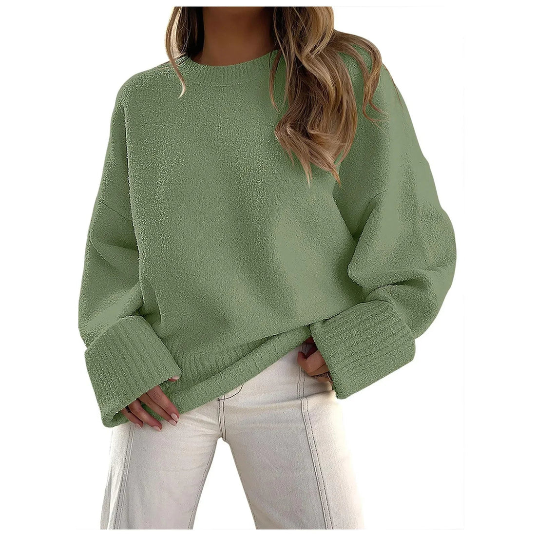 Oversized knit pullover for women